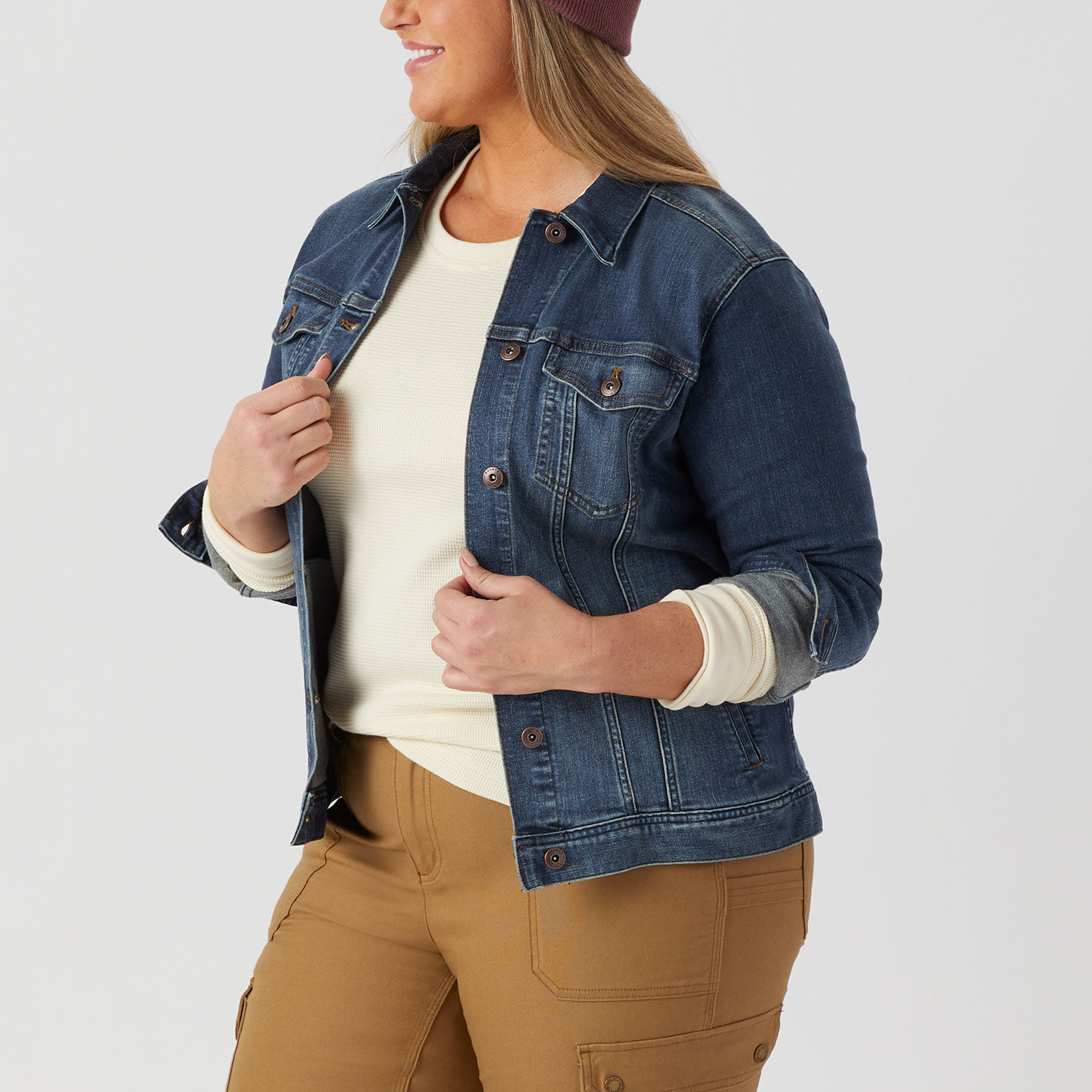 Denim jacket with shearling collar - Women | Mango USA